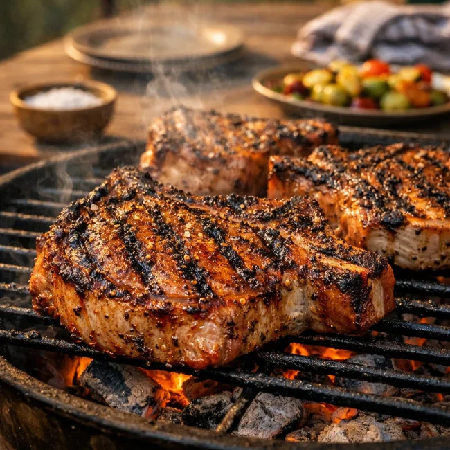 Savory Heritage Grilled Pork Chops