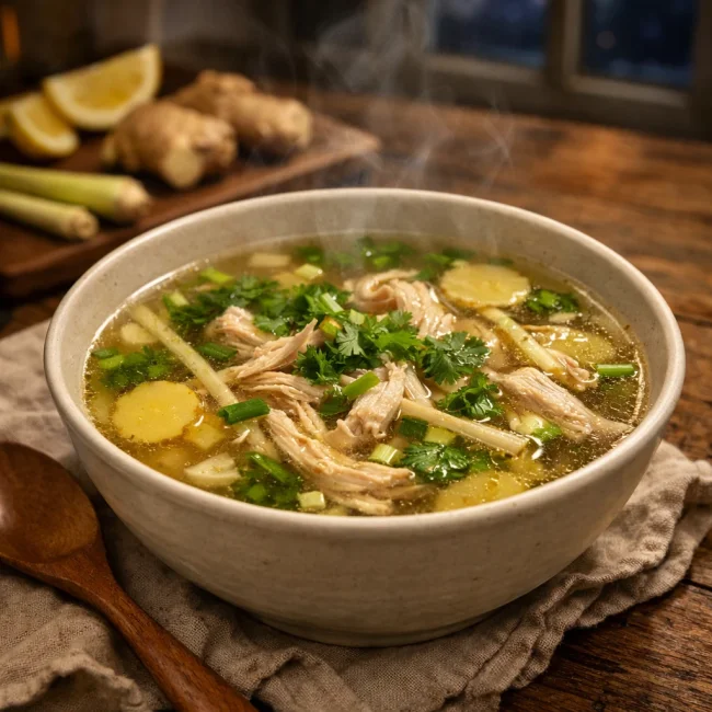 Savory Lemongrass Chicken Soup