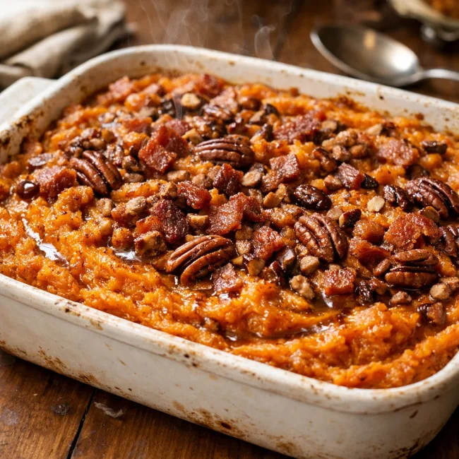 Savory Maple Sweet Potato Casserole