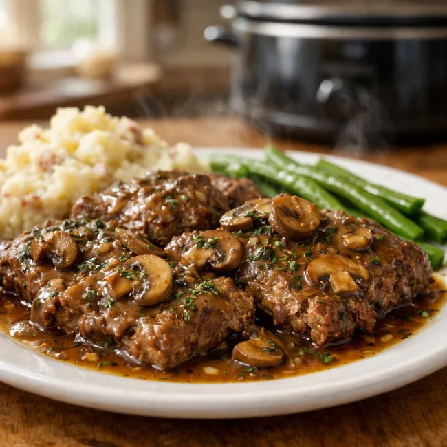 Savory Mushroom & Herb Cube Steak
