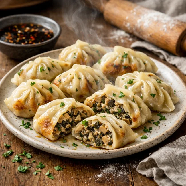 Savory Mushroom and Herb Dumplings