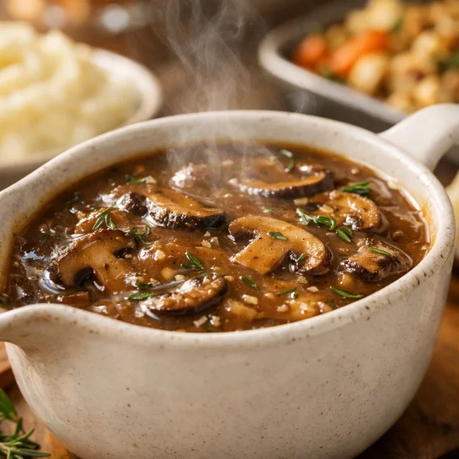 Savory Mushroom and Herb Gravy