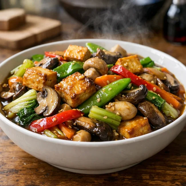 Savory Mushroom and Tofu Chop Suey