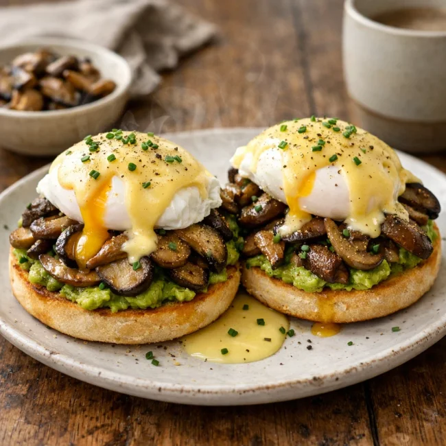Savory Mushroom Eggs Benedict
