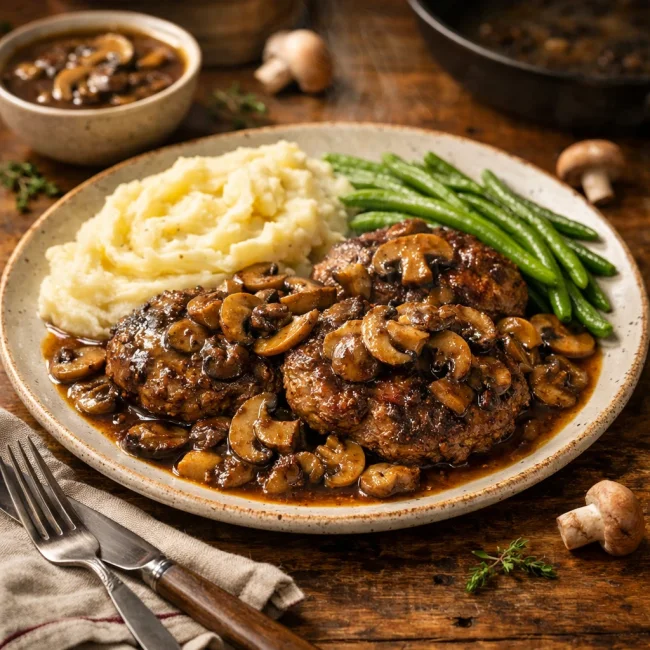 Savory Mushroom Salisbury Steak Medley