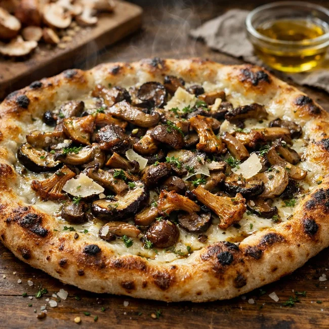 Savory Mushroom Truffle Pizza