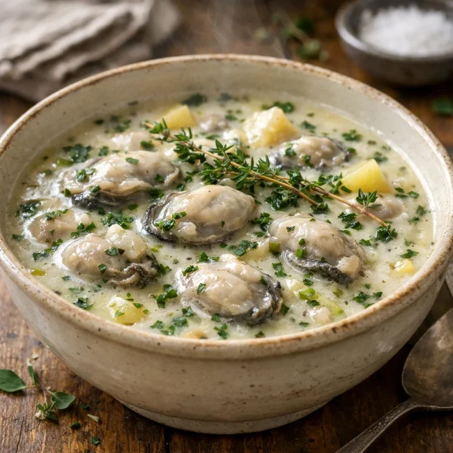 Savory Oyster and Herb Stew