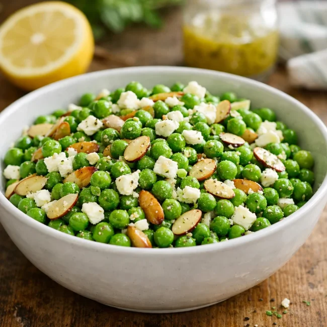 Savory Pea and Almond Salad