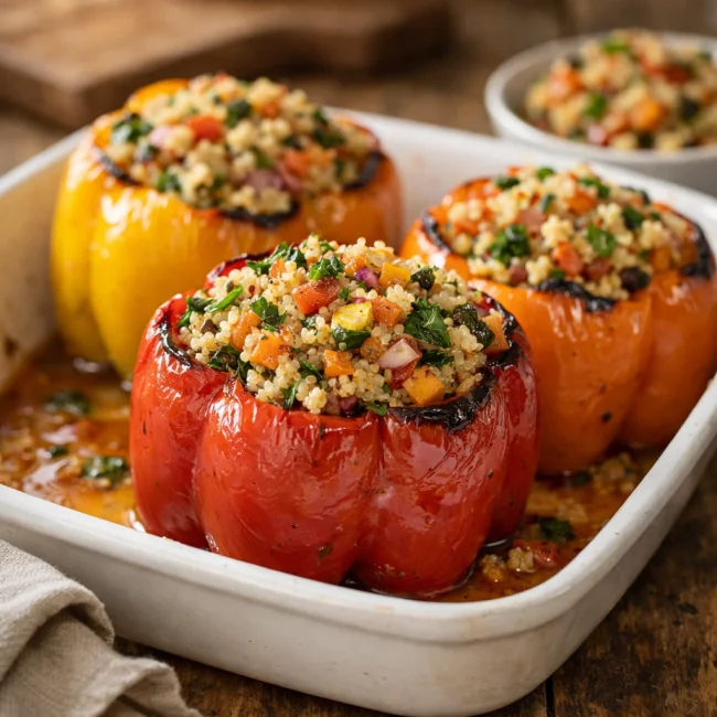 Savory Quinoa Stuffed Peppers