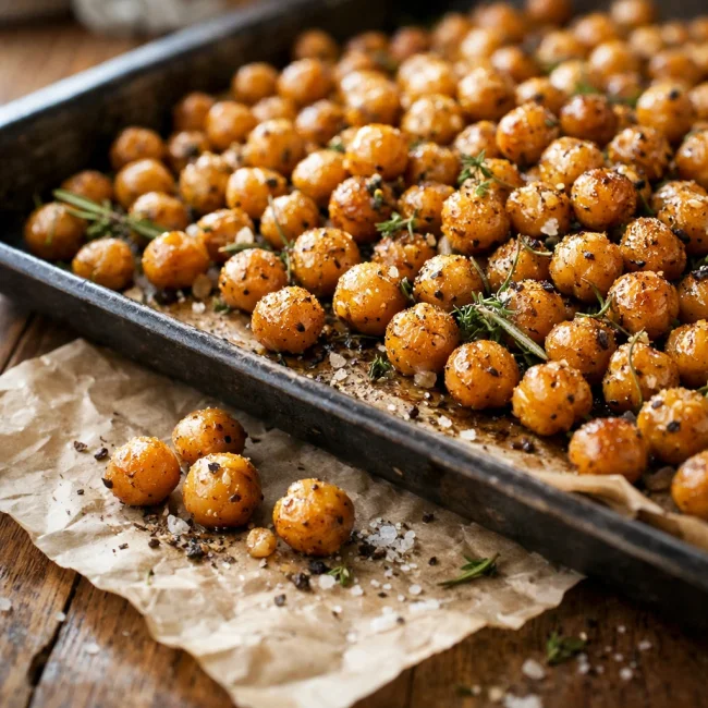 Savory Roasted Herb Chickpeas