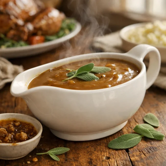Savory Sage Turkey Gravy