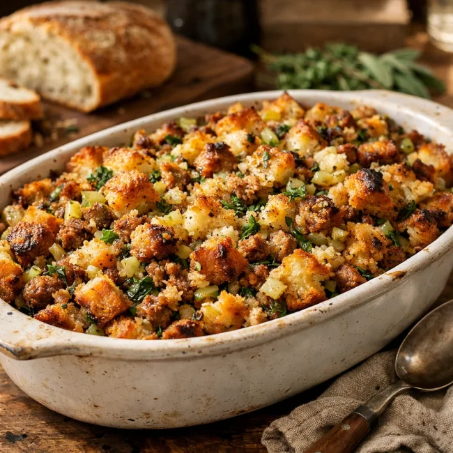 Savory Sausage and Herb Stuffing