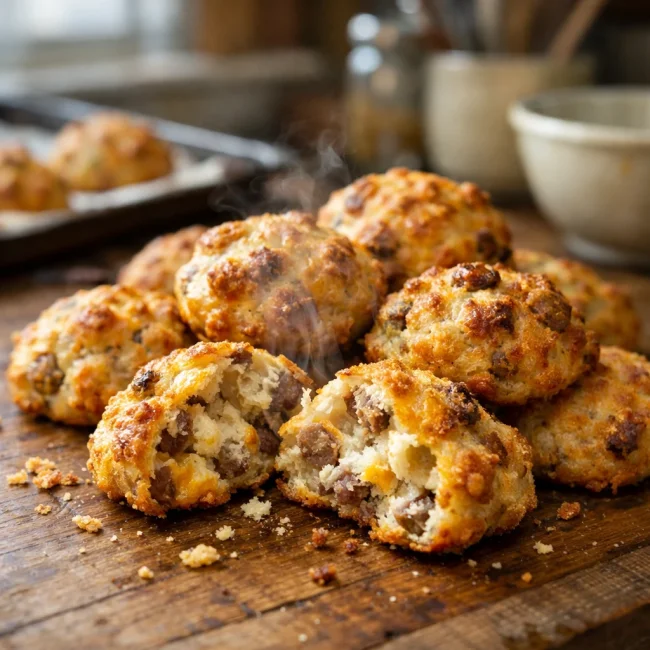 Savory Sausage Cheese Puffs