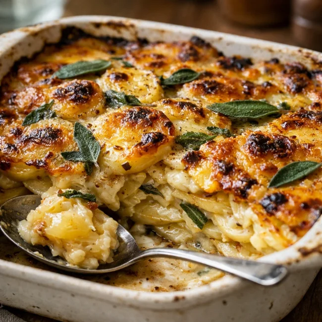 Savory Scalloped Potatoes with Sage