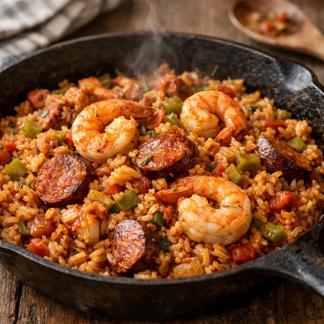 Savory Shrimp and Andouille Jambalaya