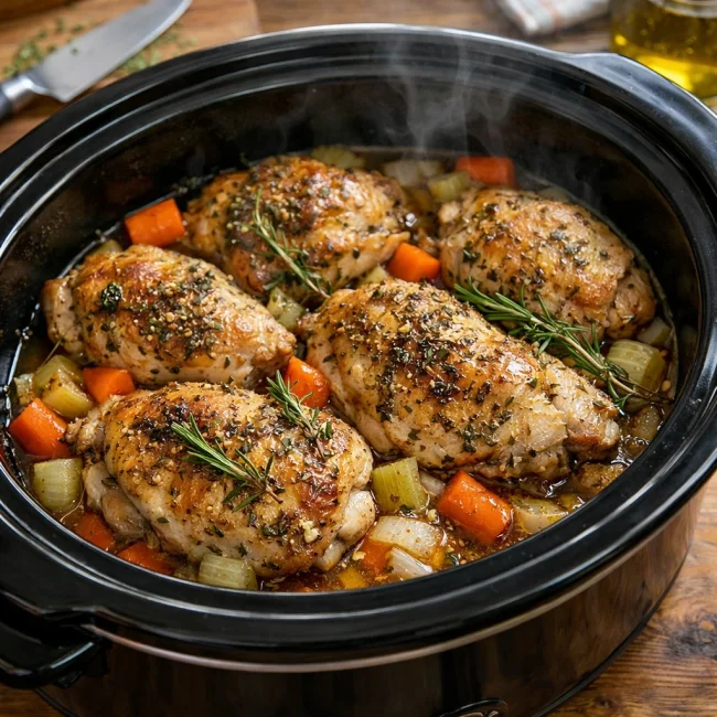 Savory Slow Cooker Herb Chicken