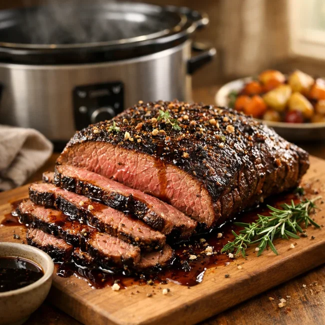 Savory Slow Cooker London Broil