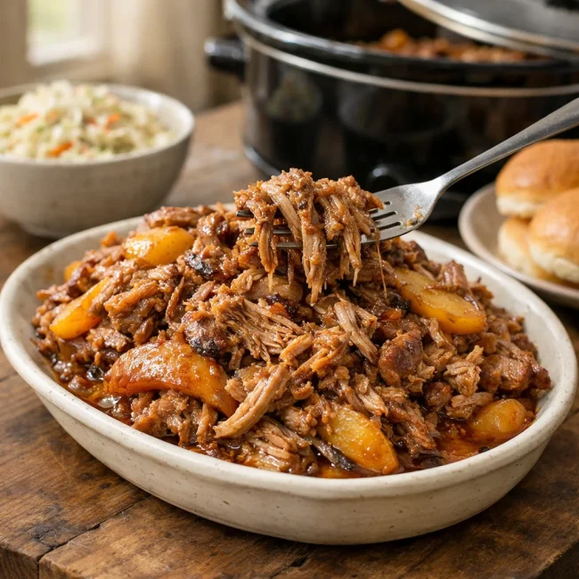 Savory Slow-Cooker Pulled Pork with Apples