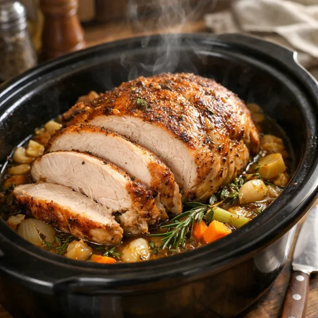 Savory Slow Cooker Turkey Breast