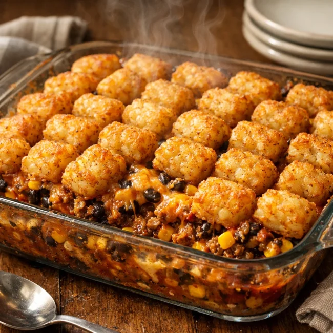 Savory Southwest Tater Tot Casserole
