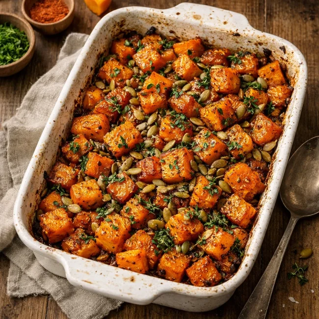 Savory Spiced Butternut Squash Bake