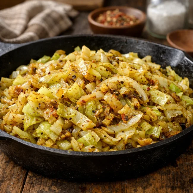 Savory Spiced Fried Cabbage