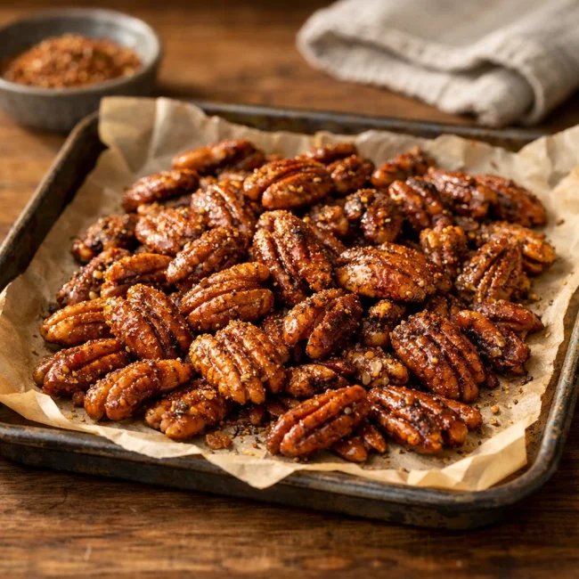 Savory Spiced Toasted Pecans
