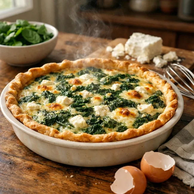 Savory Spinach & Feta Quiche