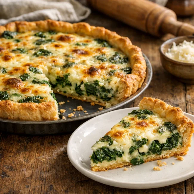 Savory Spinach and Cheese Tart