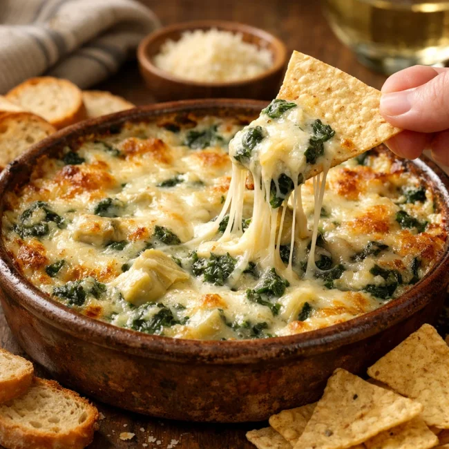 Savory Spinach Artichoke Dip