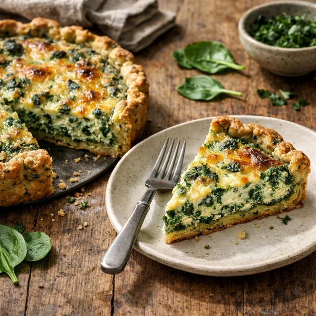 Savory Spinach Tart with Herb Crust