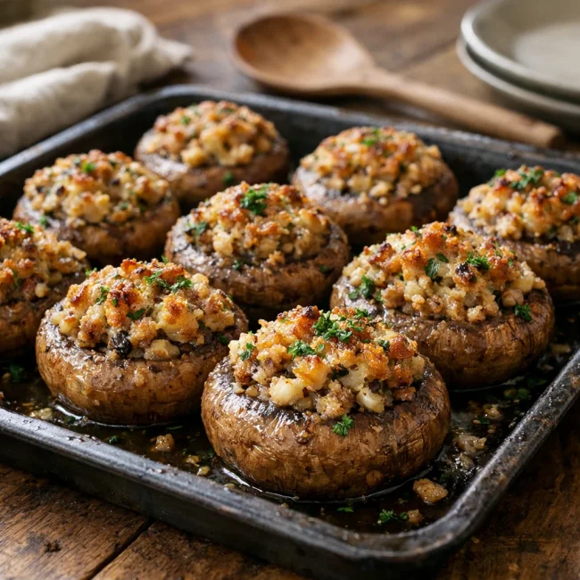 Savory Stuffed Mushroom Caps