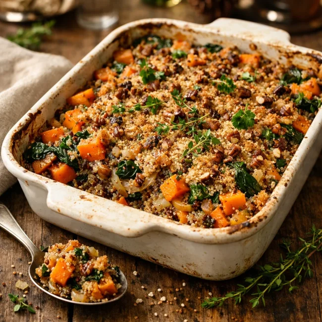 Savory Sweet Potato and Quinoa Casserole