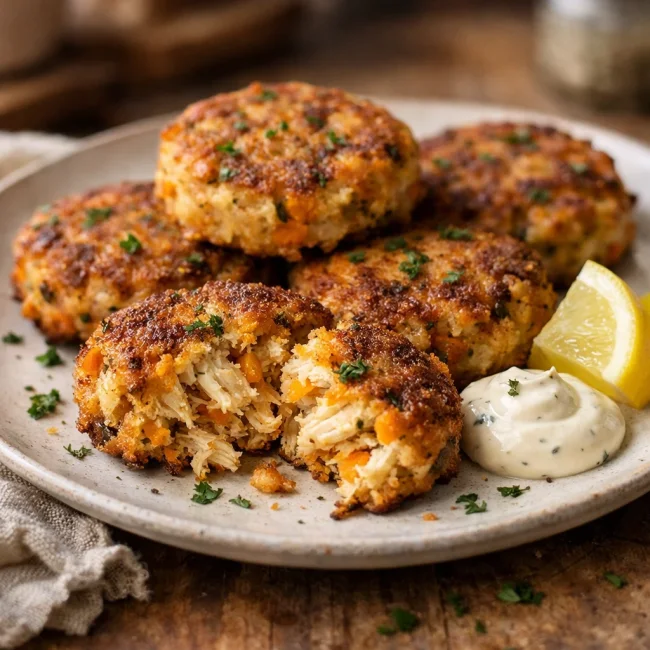 Savory Sweet Potato Crab Cakes