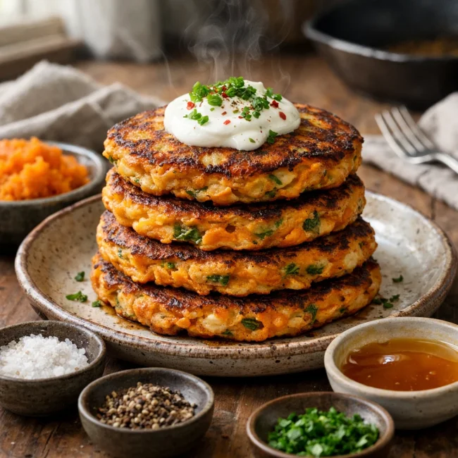 Savory Sweet Potato Pancakes