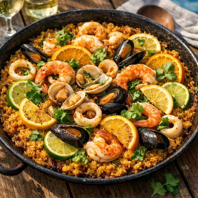 Seafood and Citrus Paella