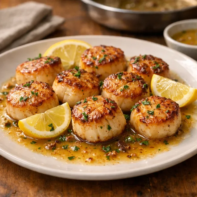 Seared Scallops with Lemon Butter