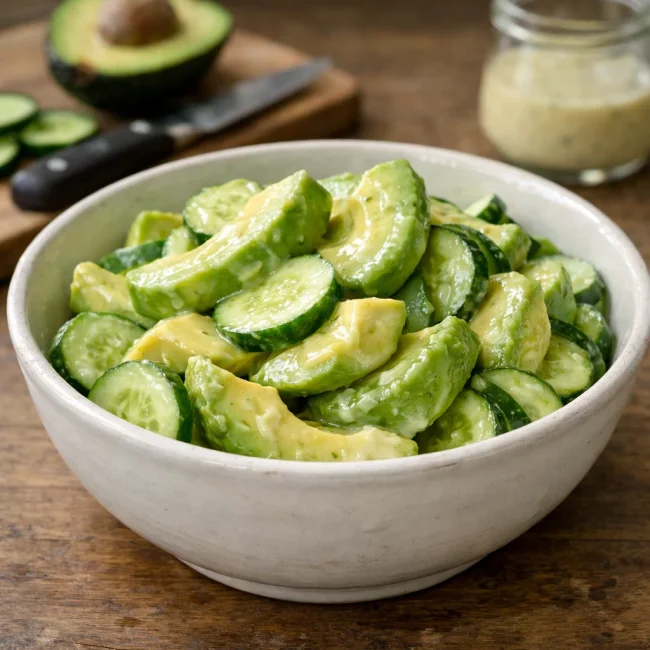 Silky Avocado Cucumber Salad
