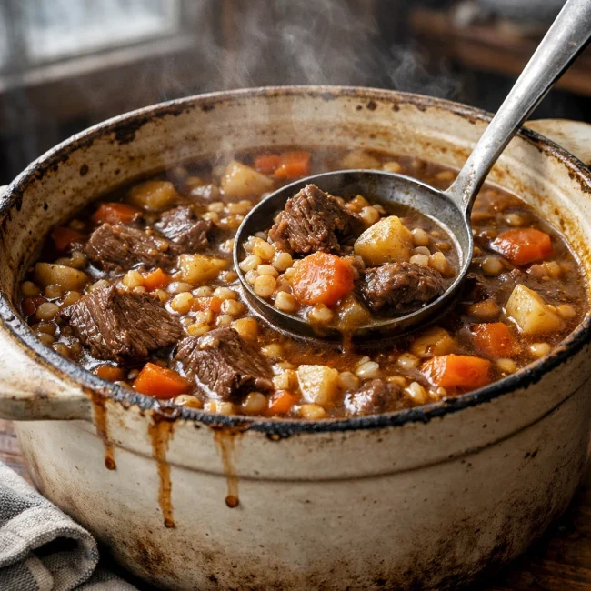 Slow-Cooked Beef and Barley Stew