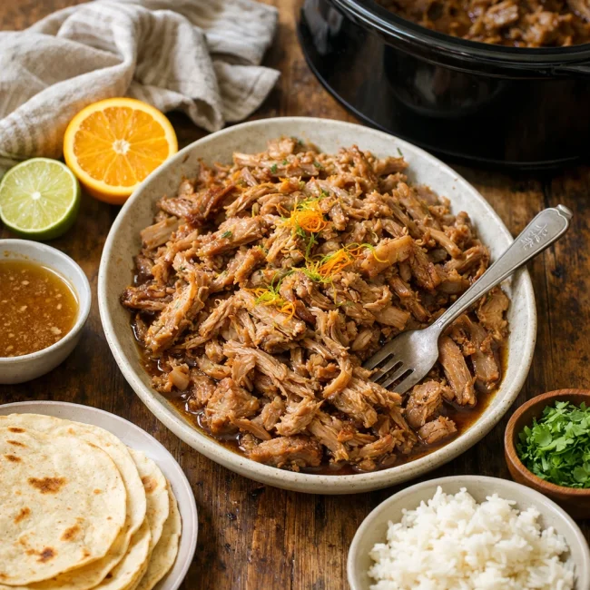 Slow Cooker Citrus Pulled Pork