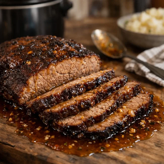 Slow Cooker Honey Garlic Brisket