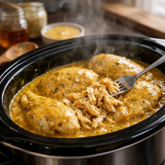 Slow Cooker Honey Mustard Ranch Chicken