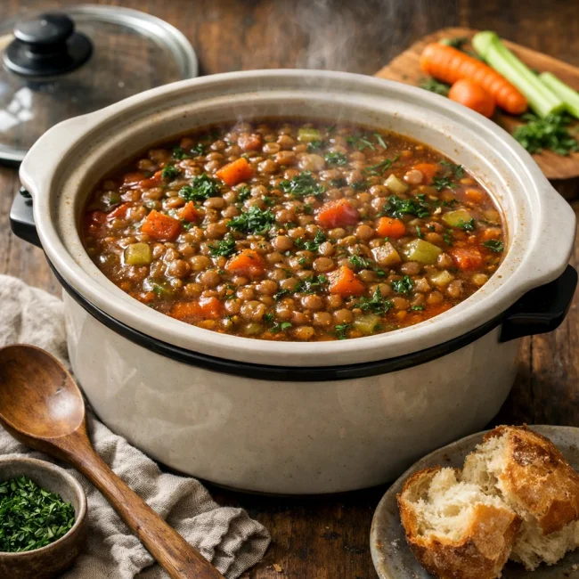 Slow Cooker Lentil Soup