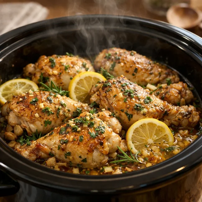 Slow Cooker Zesty Lemon Herb Chicken