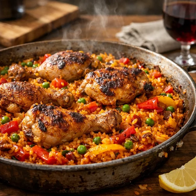 Smoked Paprika Chicken Paella