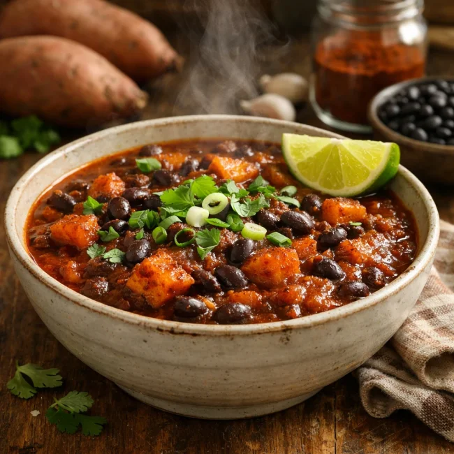 Smoky Black Bean & Sweet Potato Chili