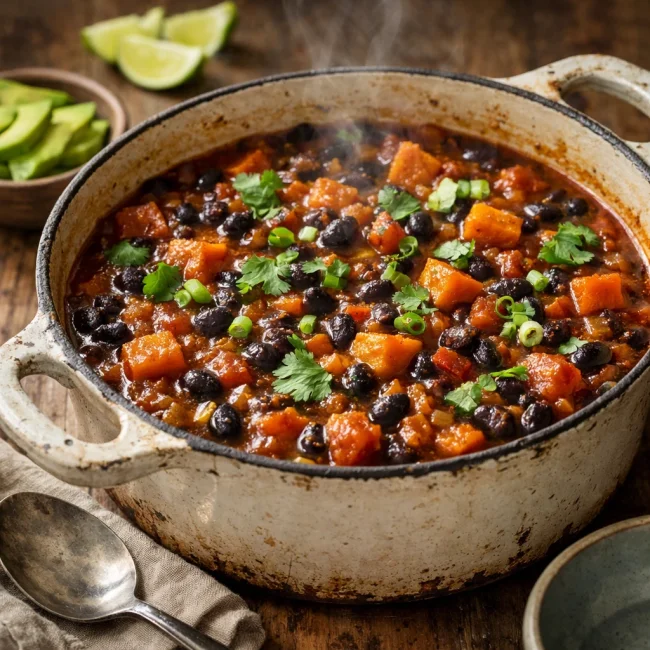 Smoky Black Bean and Sweet Potato Chili