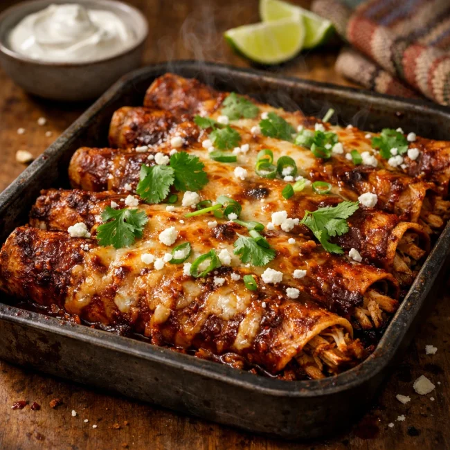 Smoky Chipotle Chicken Enchiladas