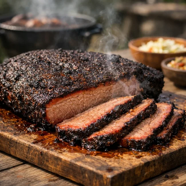 Smoky Coffee-Rubbed Grilled Brisket