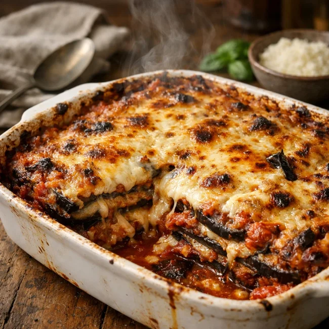 Smoky Eggplant Parmigiana